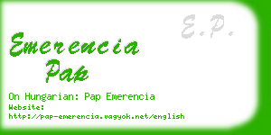emerencia pap business card